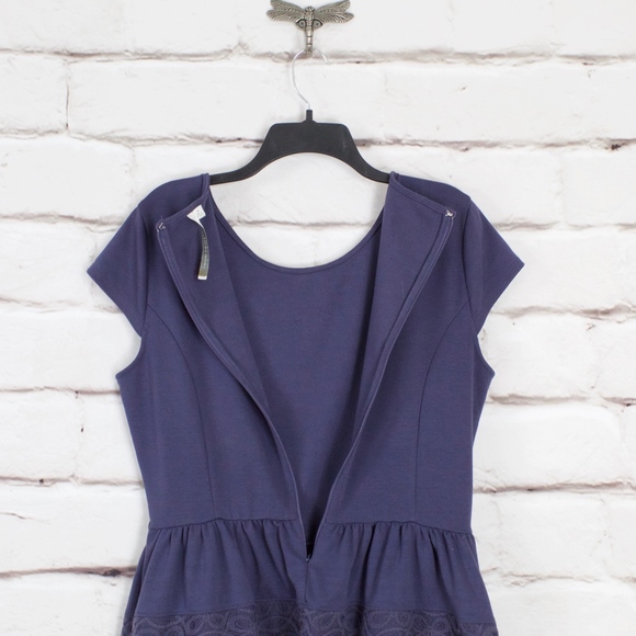 Lauren Conrad Purple Cotton Nylon Dress Size 14 - Picture 6 of 8